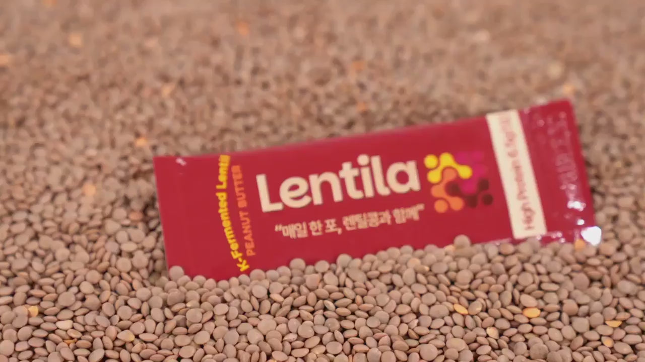 [FREE Shipping] Lentila K-Fermented Lentil Peanut Butter Classic · 5 Boxes = 50 Sticks (25g each, 1.25kg total)